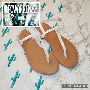 Trade @ellenmars White Braided Sandals
